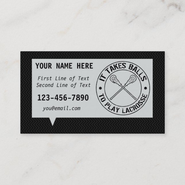 Il Faut Des Balls Pour Jouer Carte de visite De Cr (Devant)