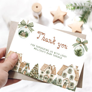 Il faut un Baby shower Village Carte de remercieme