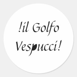 il Golfo Vespucci Jeff Hankamer Artjunkhaus Comic  Classic Round Sticker