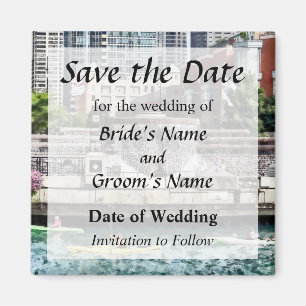 IL - Kayaking on the Chicago River Save the Date Magnet