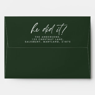 Il l'a fait graduation enveloppe graphique moderne