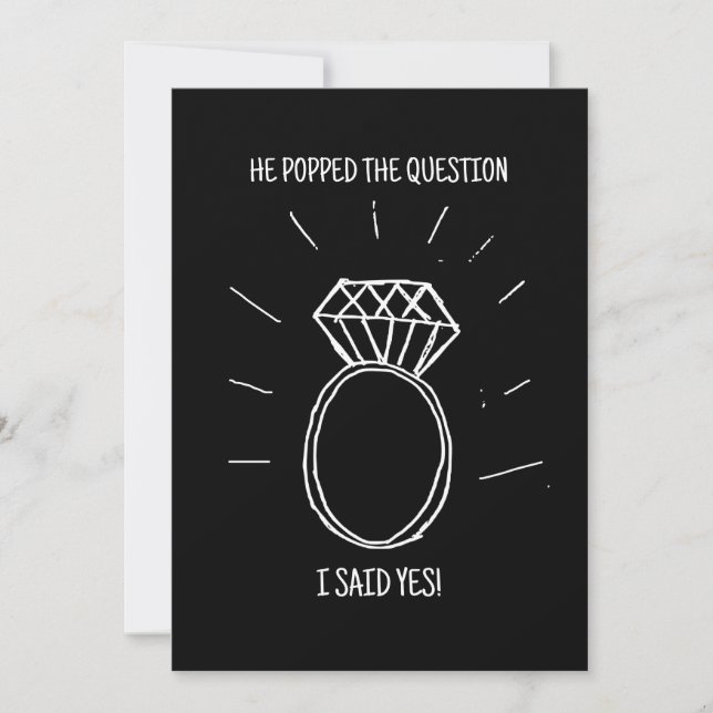 Il m'a demandée en mariage et j'ai dit oui ! Carte (Devant)
