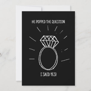 Il m'a posé la question j'ai dit oui ! Carte de fi