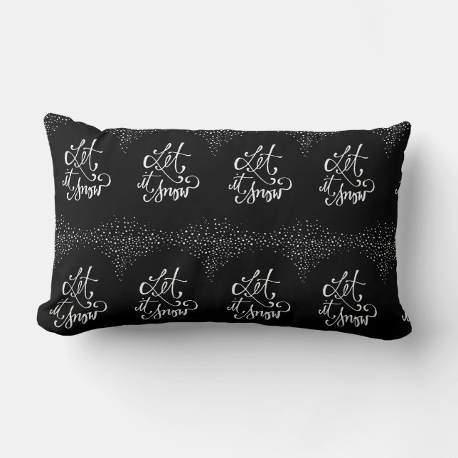 "IL NEIGE" COUSSIN D'HIVER OU DE NOËL (Recto)