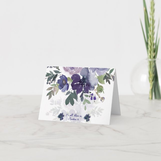 Il nous livrera, aquarelle violette floral (Devant)