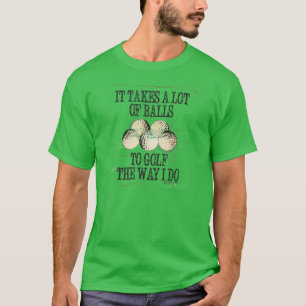 IL PREND BEAUCOUP DE T-SHIRT DE GOLF DE BOULES