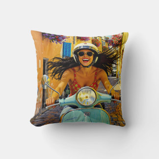  “Il riso del vento” (Laughter of the Wind) Throw Pillow