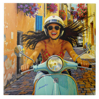  “Il riso del vento” (Laughter of the Wind) Tile