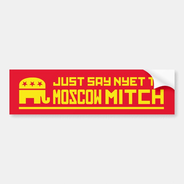 Il suffit de dire NYET à Moscou Mitch autocollant  (Devant)