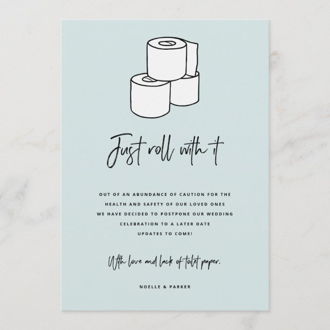 Il suffit de rouler avec le Faire-part de report (Devant)