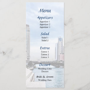IL - View From Michigan Avenue Bridge Chicago Menu