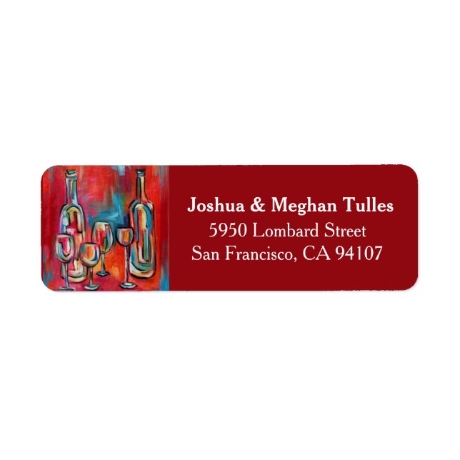 Il Vino Red Wine Bottles and Glasses (Front)