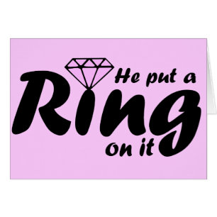 Il y a mis une bague - pour que l'épouse soit