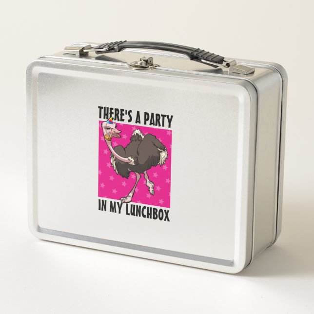 Il y a une fête dans ma lunchbox Cartoon Ostrich (Devant)