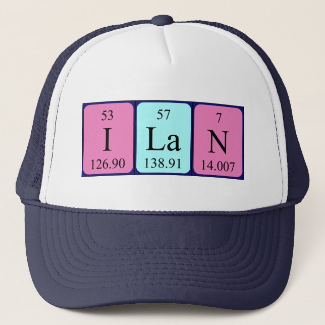 Ilan periodic table name hat (Front)