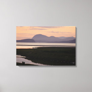 Île Camano, WA, au coucher du soleil sur toile ten