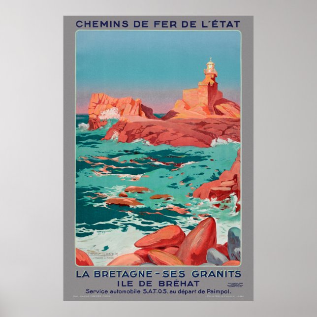 Ile de Bréhat France Vintage Poster 1930 (Front)