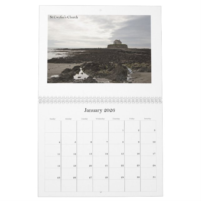 ÎLE de calendrier d'ANGLESEY (Jan 2026)