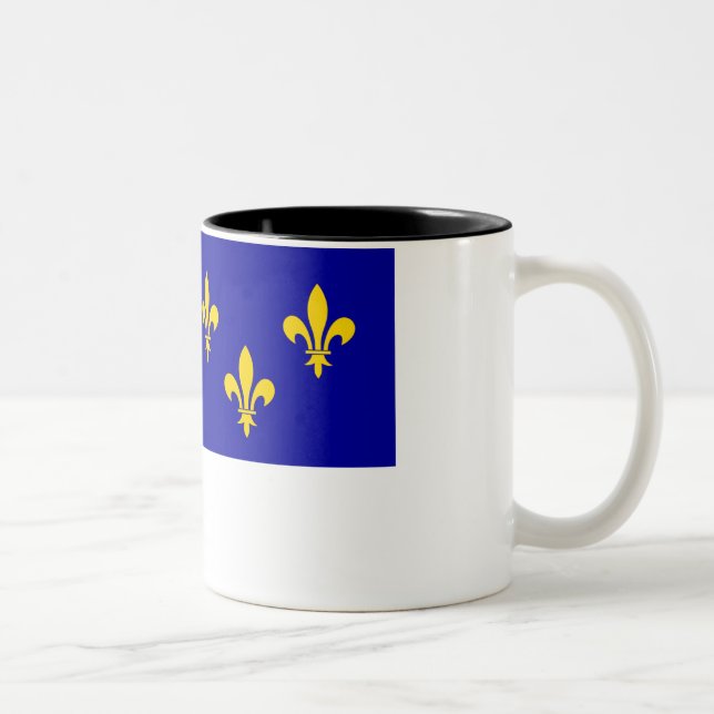 Île-de-France flag Two-Tone Coffee Mug (Right)