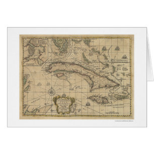 Île de la carte du Cuba - 1762