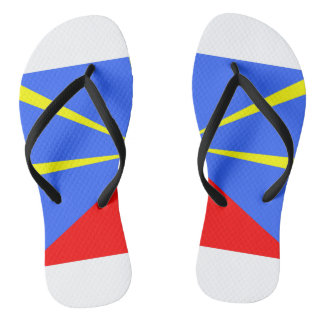 Ile de la Réunion Drapeau 974 Flip Flops