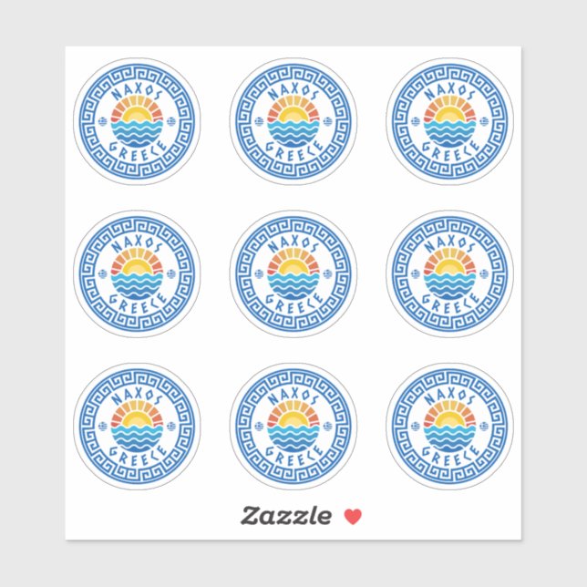 Ile de Naxos, Grèce Sticker à pack multiple (Feuille)