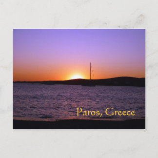 Île de Paros, Grèce, Sunset Sail Carte postale