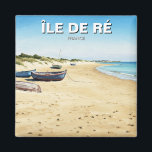 Île de Ré France Travel Magnet<br><div class="desc">Île de Ré is a charming island off the west coast of France, nestled in the Atlantic Ocean and connected to the mainland city of La Rochelle by a 3-kilometre bridge. Known for its picturesque villages, whitewashed houses with green shutters, and peaceful beaches, the island is a favourite destination for...</div>