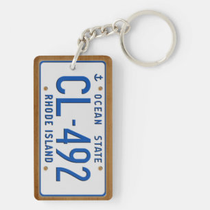 Île de Rhode 1986 porte - clés vintages de plaqu