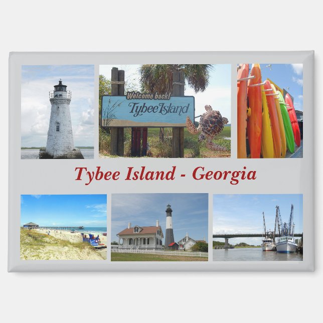 Île de Tybee, Géorgie, aimant (Recto)