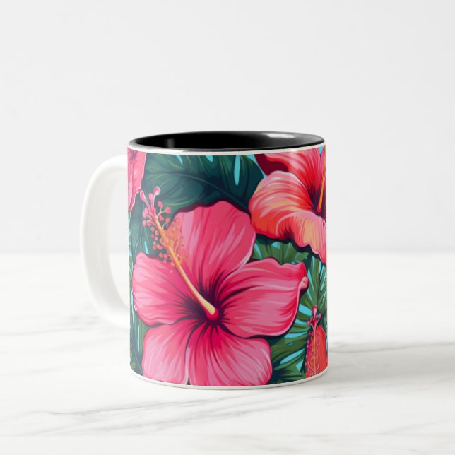 Île Hibiscus Café Mug (Devant gauche)