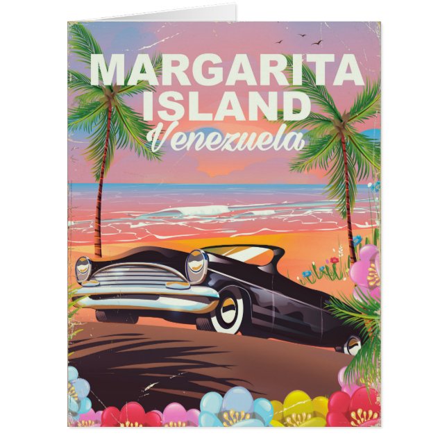 Île Margarita - affiche de voyage du Venezuela (Devant)