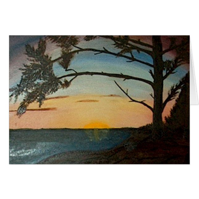 Île Pacifique de Wikininnish de coucher du soleil (Devant horizontal)