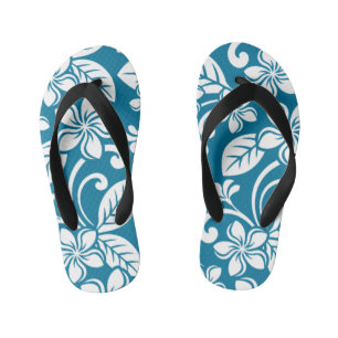 ÎLE PLUMERIA (BLEU CARAÏBES)Paire de tongs
