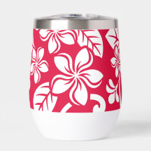 ÎLE PLUMERIA MOTIF À STRAWBERRY RED