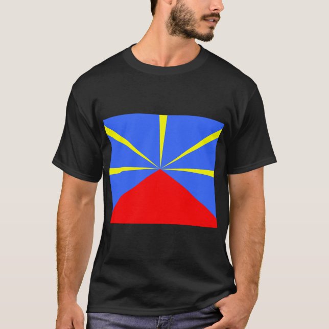 Ile Réunion 974 Reunion Island Drapeau Maveli T-Shirt (Front)