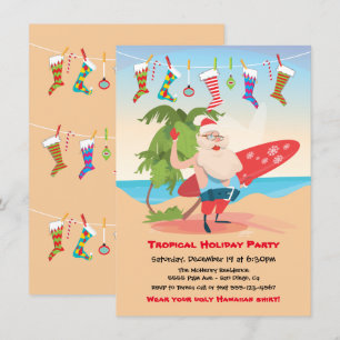 Ile tropicale Noël Fête Invitation