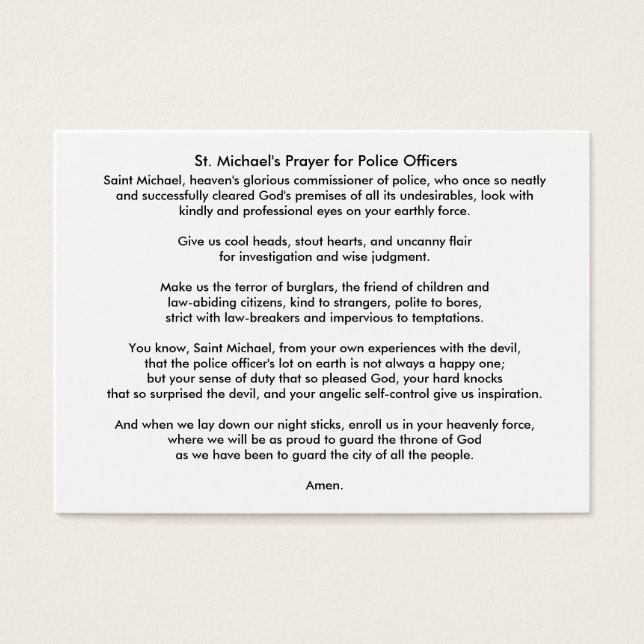 ILEFSA, Inc.Référence / Carte de prière St Michael (Devant)