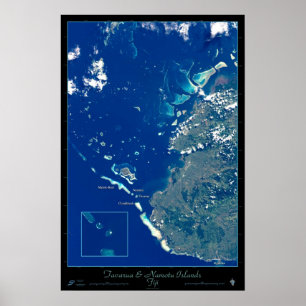 Îles Tavarua & Namotu, Fidji affiche satellite