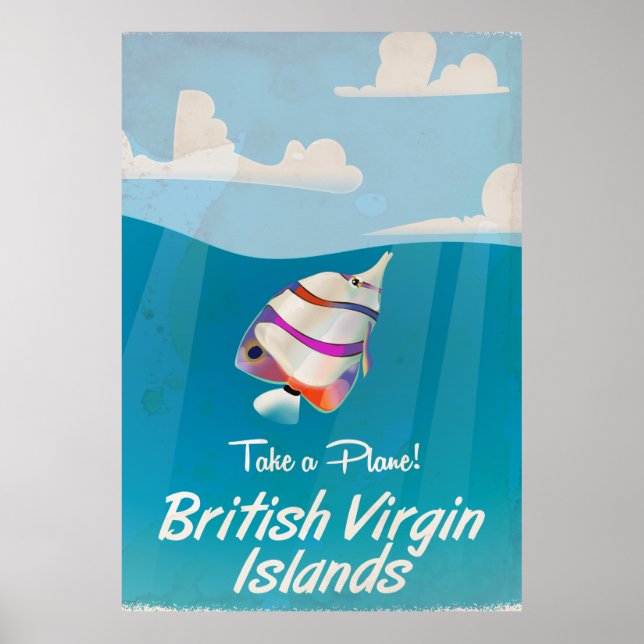 Îles Vierges britanniques Vacances Vintages Poster (Devant)