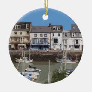 Ilfracombe harbour Devon UK Ceramic Ornament