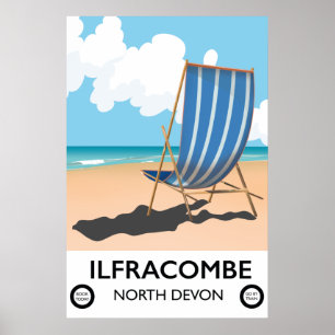 Ilfracombe North Devon travel poster