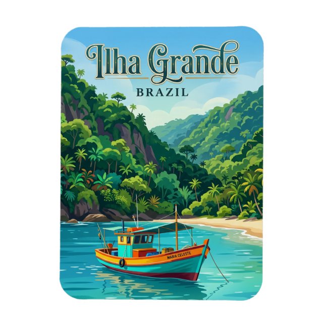 Ilha Grande Brazil Magnet (Vertical)