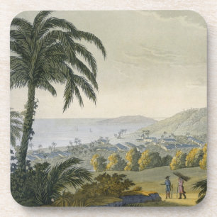 Ilheus (colour engraving) coaster