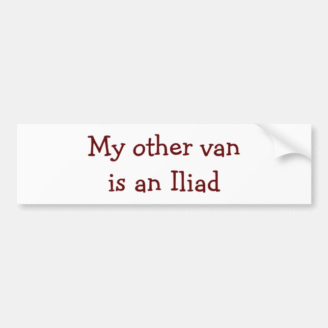 Iliad bumper sticker for Odyssey  (Front)