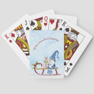 I'll Be Gnome for Christmas Punny Holiday   Playing Cards