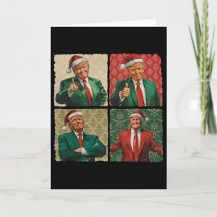 I'll Be Home For Christmas Funny Trump Xmas Santa Card