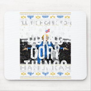 I'll Be Home For Hanukkah Funny Trump Christmas Ug Mouse Pad