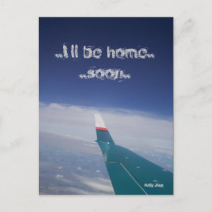 I'll be home soon postcard