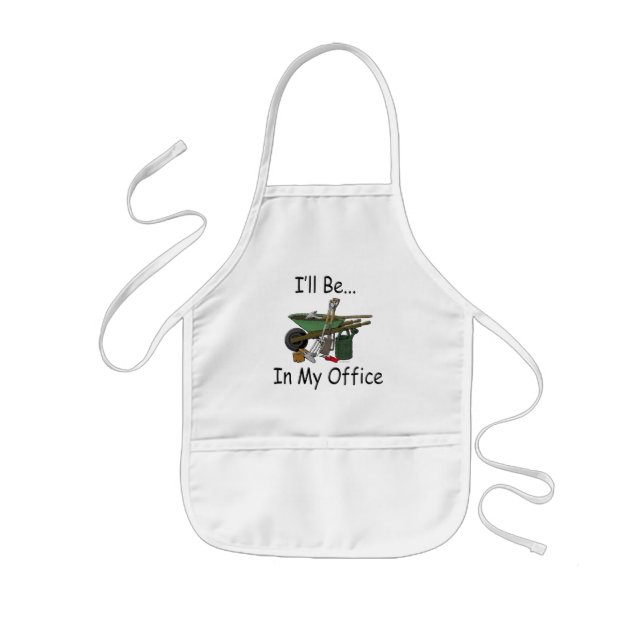 I'll Be in My Office Garden Kids Apron (Front)